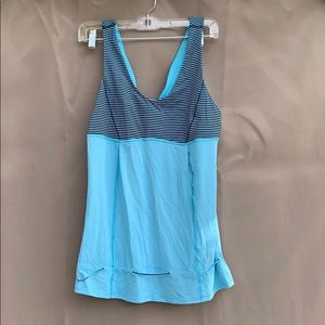 Blue lululemon workout top